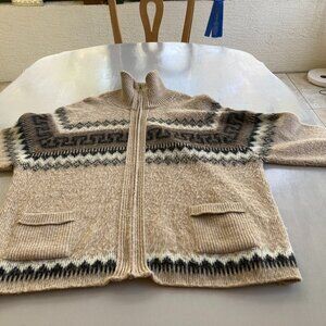 VINTAGE London Fox Aztec Sweater 3X Unisex FULL ZIP ACRYLIC USA